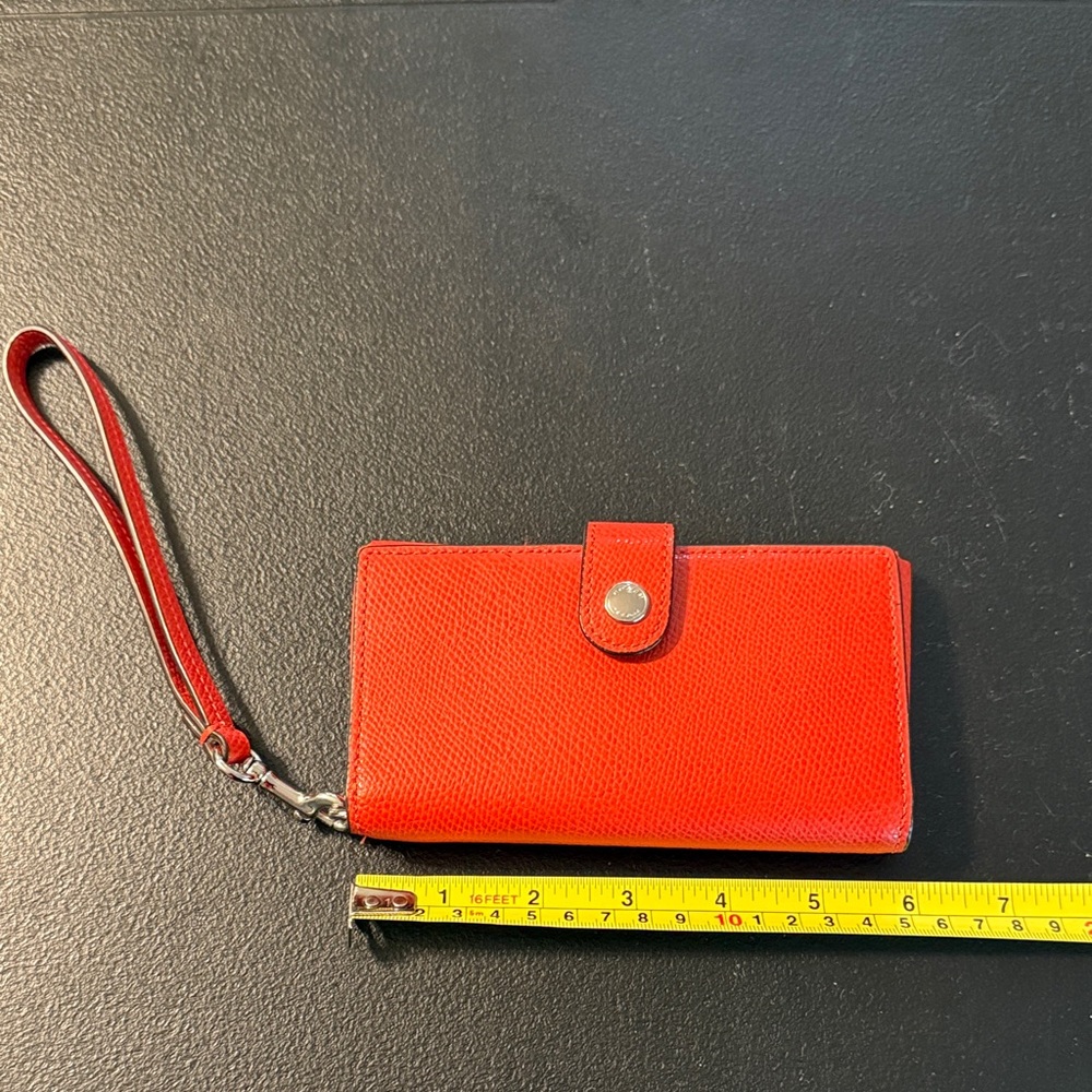 Coach Orange Wristlet Wallet